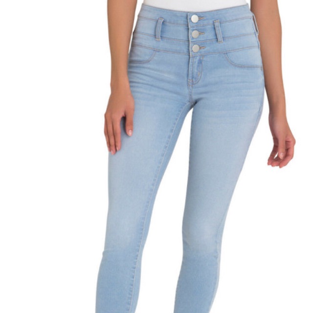 No Boundaries Triple Skinny Jeans Aqua And Crayola - Celana Jins Biru Wanita Women Woman