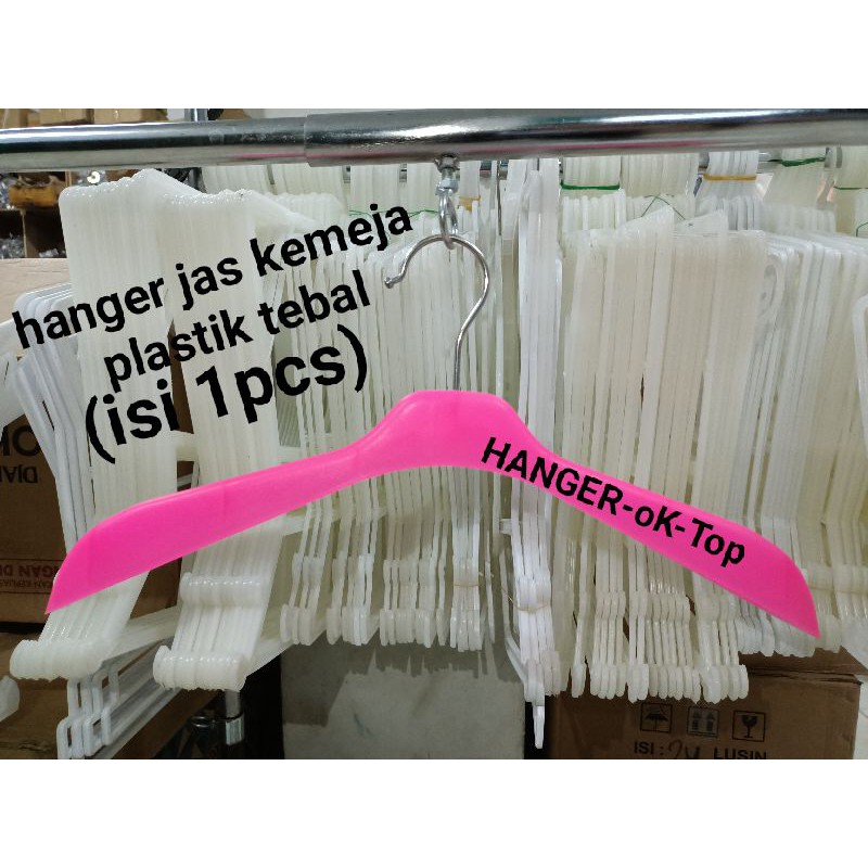 hanger baju distro 181 warna putih ( 1 LUSIN )