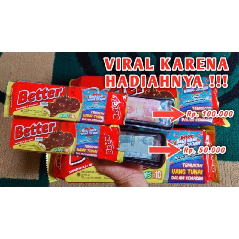 makanan viral better biscuit berhadiah uang tunai