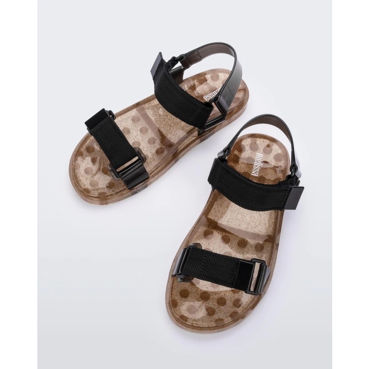 Melissa Papete Wide AD Clear Rice Husk Black