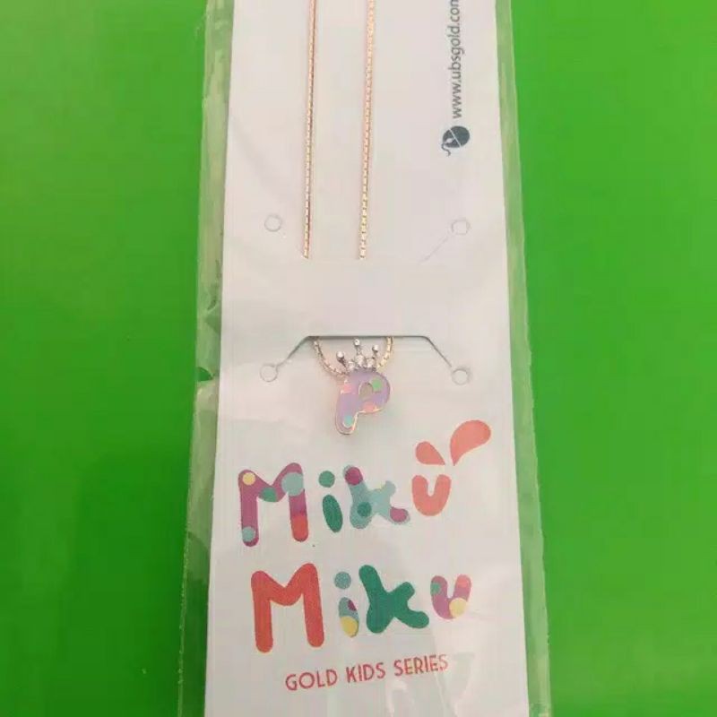 Kalung miku-miku huruf P kadar 700