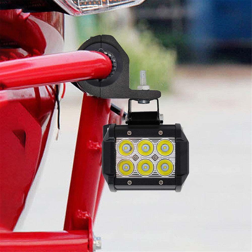 Lanfy Bracket Lampu Sorot Universal Motor Roll Kandang CNC Klem Tabung Mounting Clamp Holder Penjepit Dudukan Sepeda Spotlight Clamp Bracket