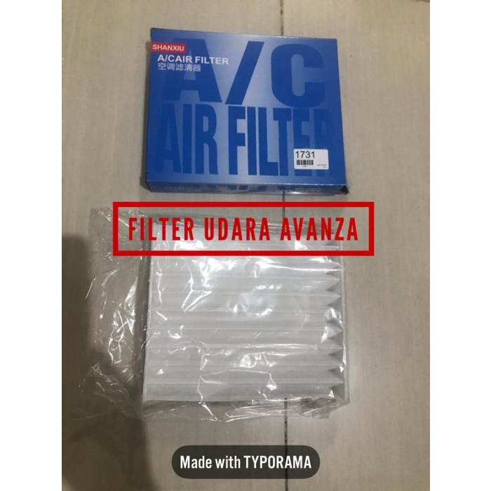 Filter kabin Ac Udara mobil Avanza Xenia - Shanxiu