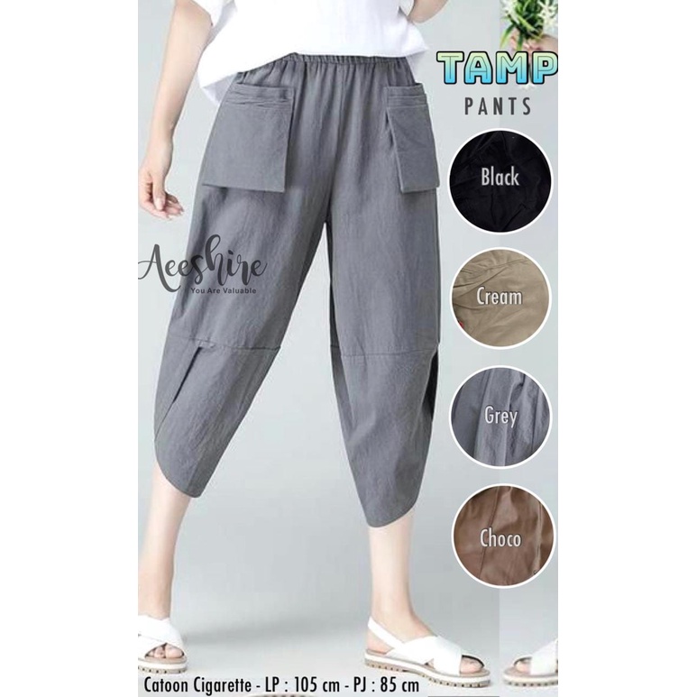 Tamp Pants / Celana Wanita Bahan Katun Cigarette