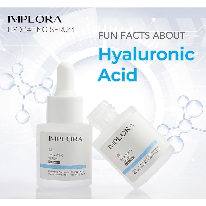 (BPOIMPLORA FACE SERUM LUMINOUS BRIGHT SERUM ACNE PEELING MIDNIGHT SERUM WAJAH IMPLORA-IMP HYDRATING SERUM