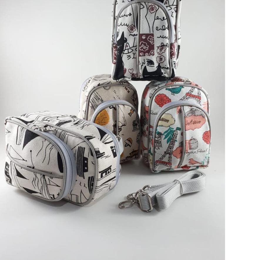 tas kamera mini mirrorless kanvas corak FT- 627>>