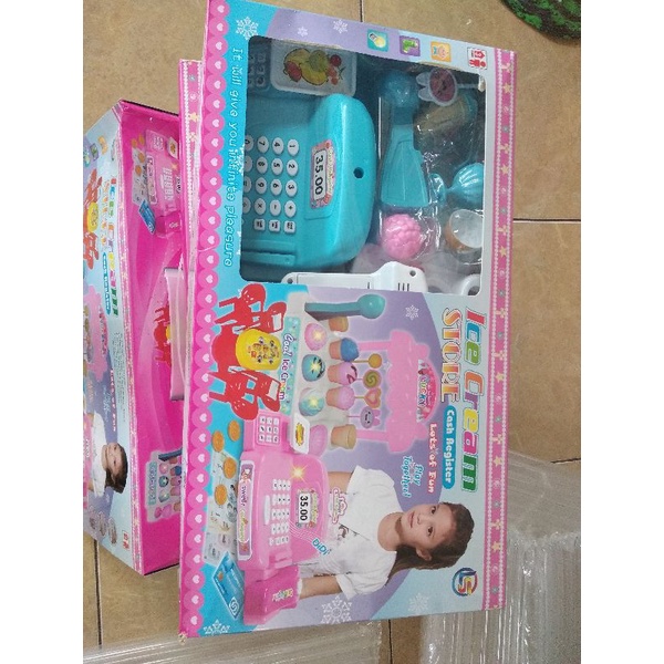 oketoys mainan mesin kasir es krim ice cream store cash register