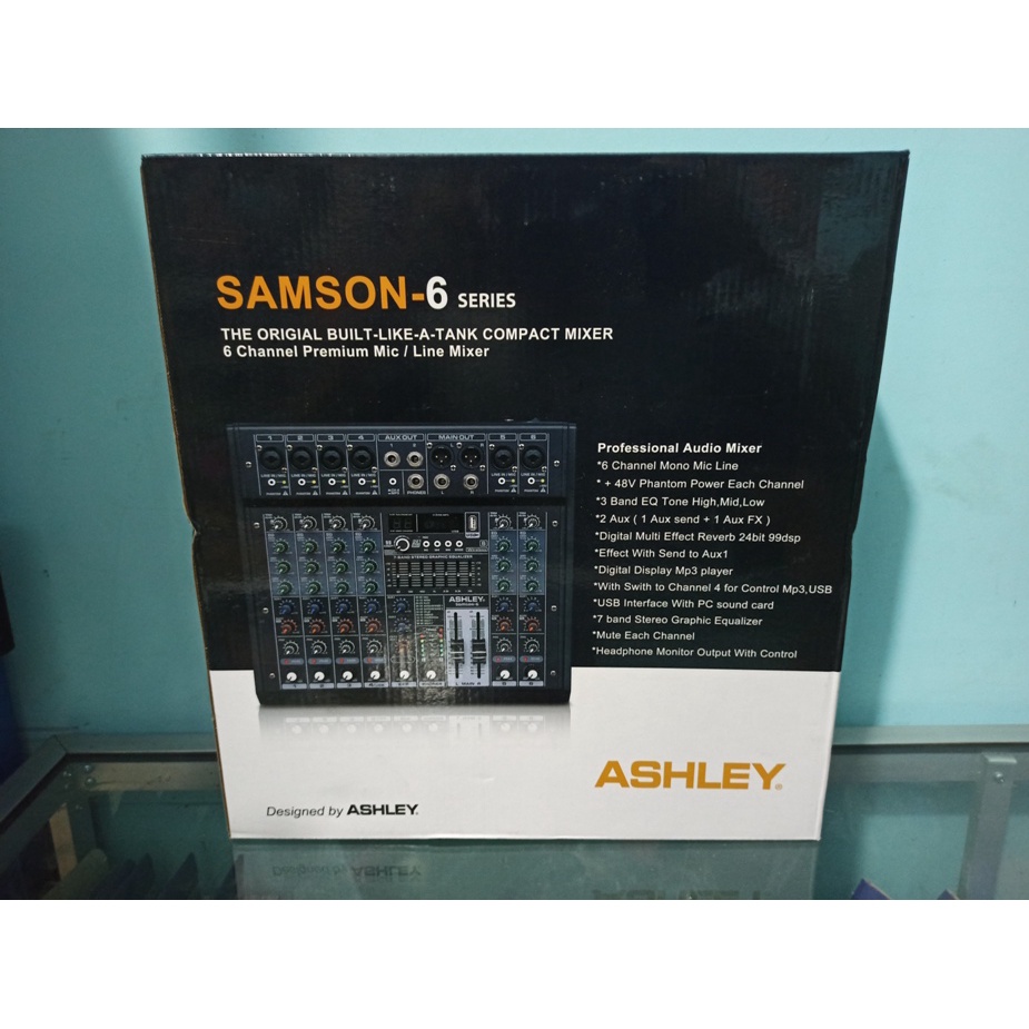 mixer ashley samson6 samson 6 / 6 channel original ashley ORI