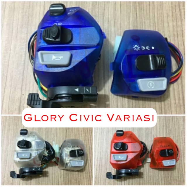 SAKLAR SET KIRI KANAN TRANSPARAN NYALA LED YAMAHA MATIC MIO J MIO GT MIO SOUL JUPITER MX