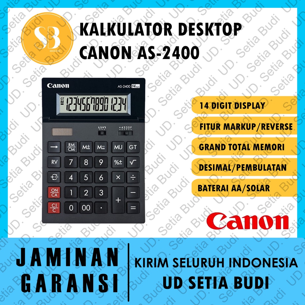 Kalkulator Desktop Canon AS 2400 14 Digit