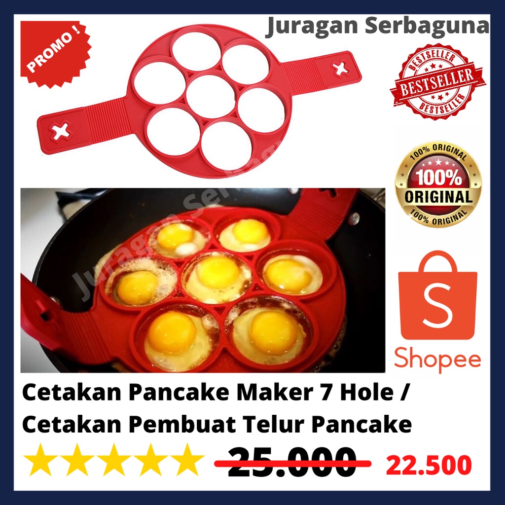 Cetakan Pancake Maker 7 Hole / Cetakan Pembuat Telur Pancake 7 Lubang