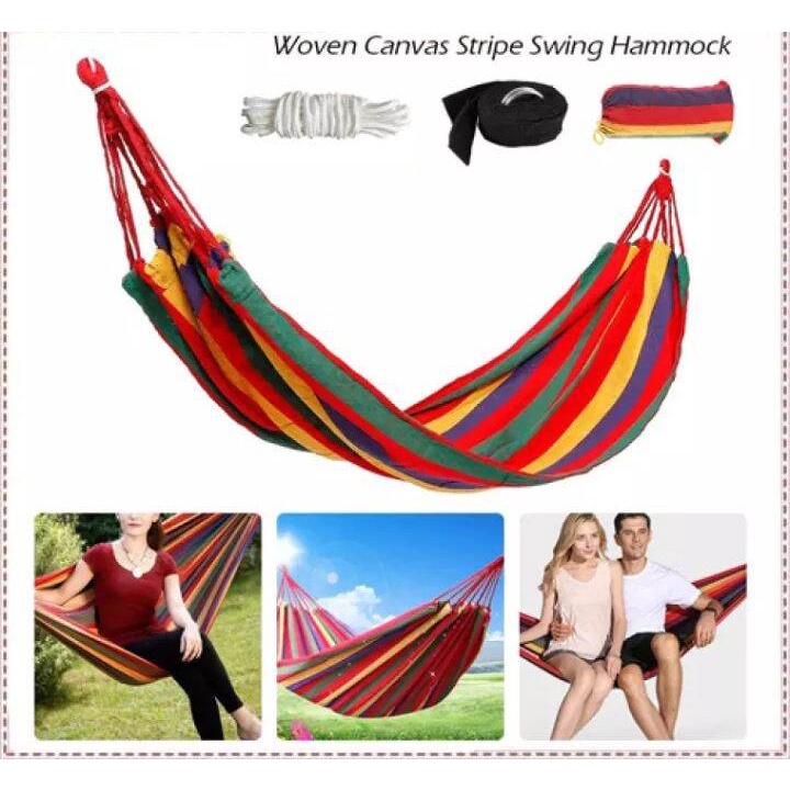 NEW SHENAR COD HAMMOK| AYUNAN TEMPAT TIDUR GANTUNG| AYUNAN CAMPING|Hammock Pelangi Ayunan Gantung Kain Tempat Tidur pelangi Camping Hiking Outdoor