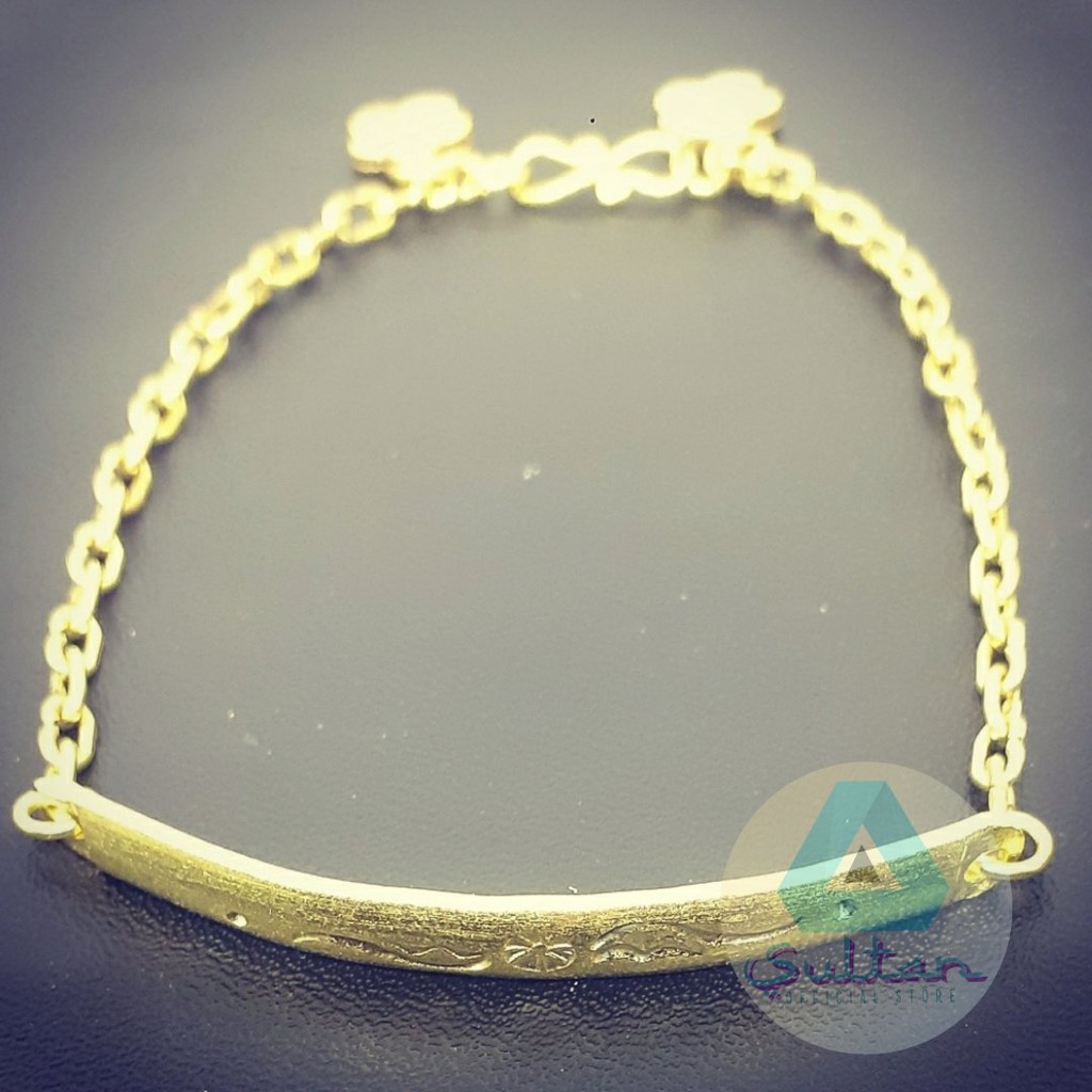 [LAPIS EMAS 24K ORIGINAL] SULTAN BRACELET GELANG LOGAM KUNINGAN #GK022