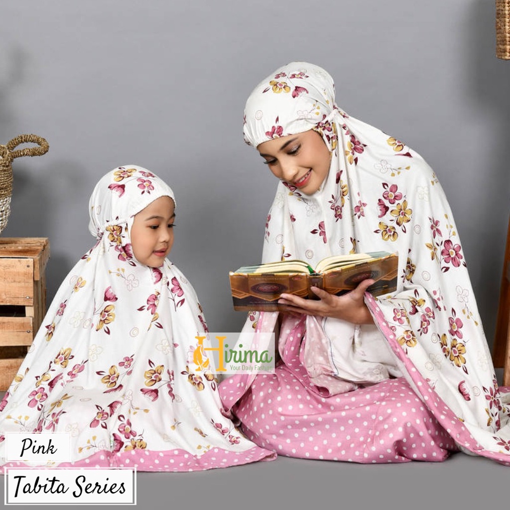 mukena bahan katun rayon adem dewasa dan anak bisa couple