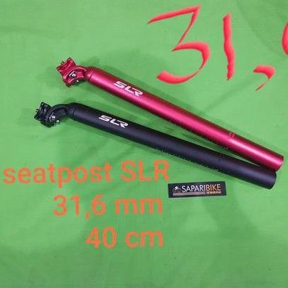 SEATPOST ALLOY SLR 31.6 MM X 400 MM BLACK RED MERAH HITAM 40 CM 31.6mm sepeda mtb roadbike balap road bike