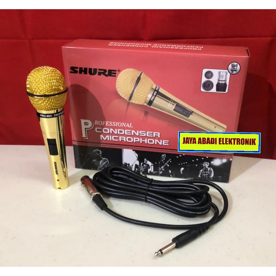 G524 SHURE condenser mik cable condesor microphone karaoke mikrophone vocal vokal peka sensitif audio musik sound system pengeras suara pro sistem profesional panggung dj studio acara pidato G524  PAKAI MIC INI SUARA BIASA BIASA JADI BAGUS  BISA