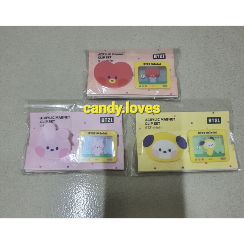

[Ready Stock] BT21 Minini acrylic clip set