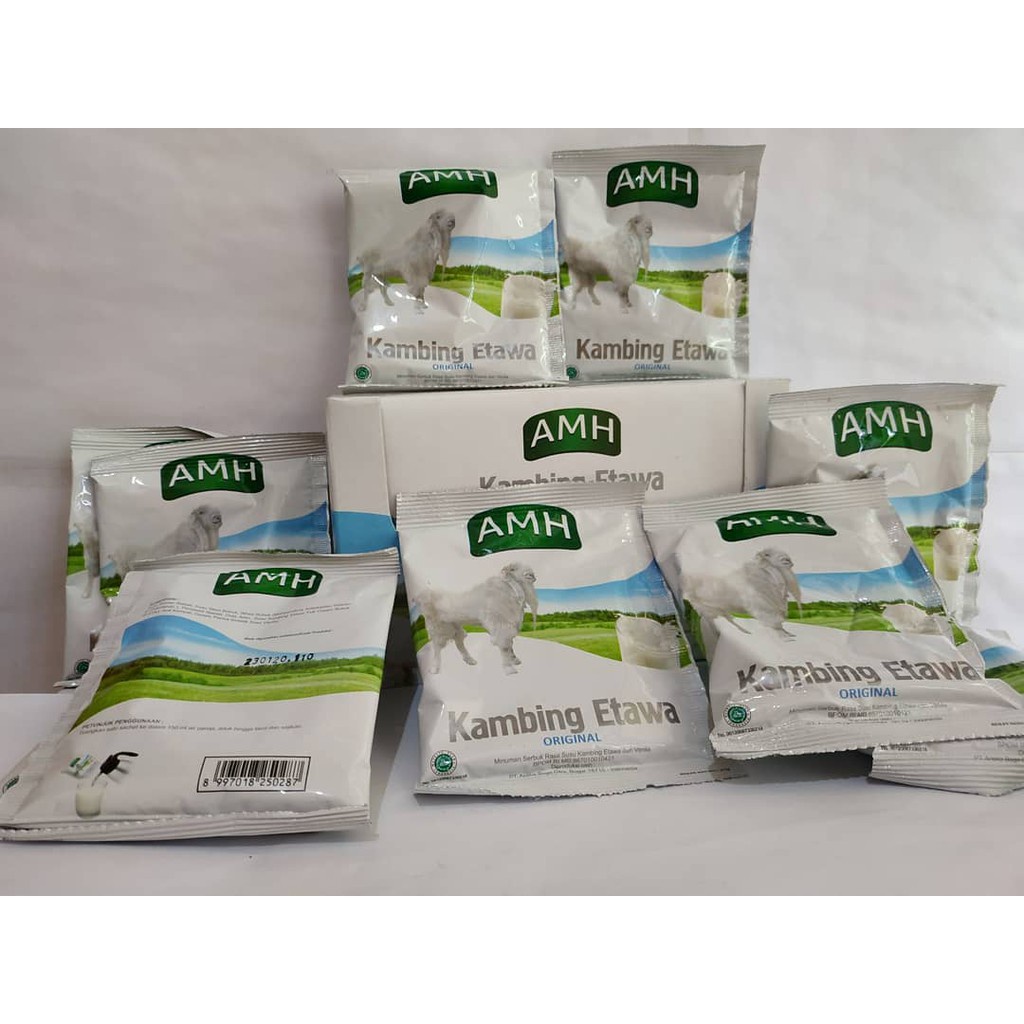 

SUSU KAMBING ETAWA AMH Vanilla Original susu kambing etawa bubuk ISI 10 sachet