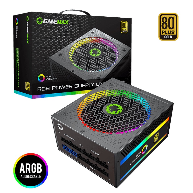 Power Supply Gamemax 1050W 80+ Gold RGB / Gamemax PSU 1050W 80+Gold RGB