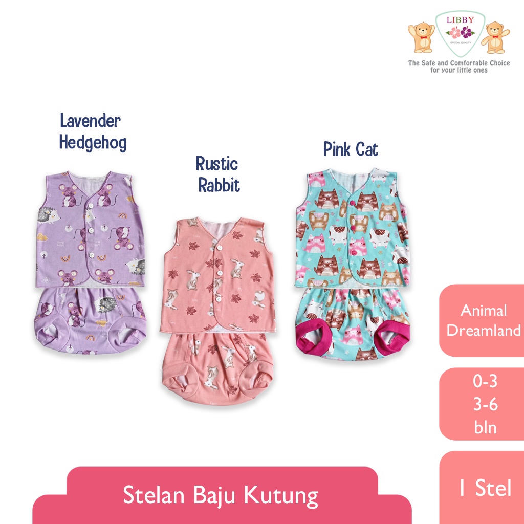 LIBBY Stelan Baju Kutung Newborn Motif NewBorn