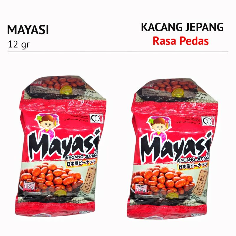 

Mayasi Kacang Jepang Renceng - Netto 10 bks x 12 gr