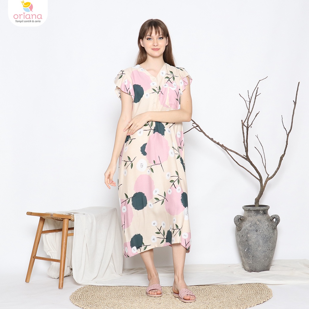 Oriana Daster Busui Pendek Calla Series-Milana Yellow