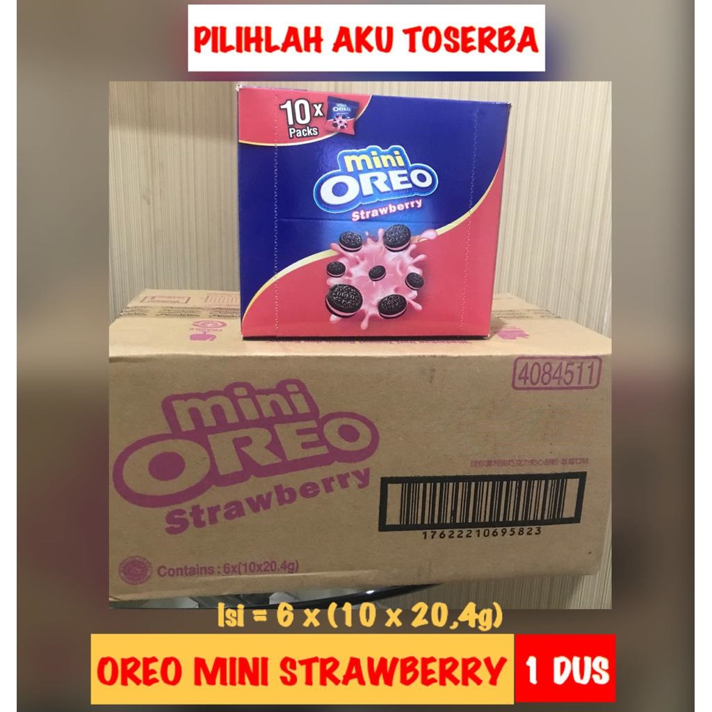 

Oreo Mini STRAWBERRY Pouch 10x20,4 gr ( HARGA 1 KARTON ISI 6 BOX )