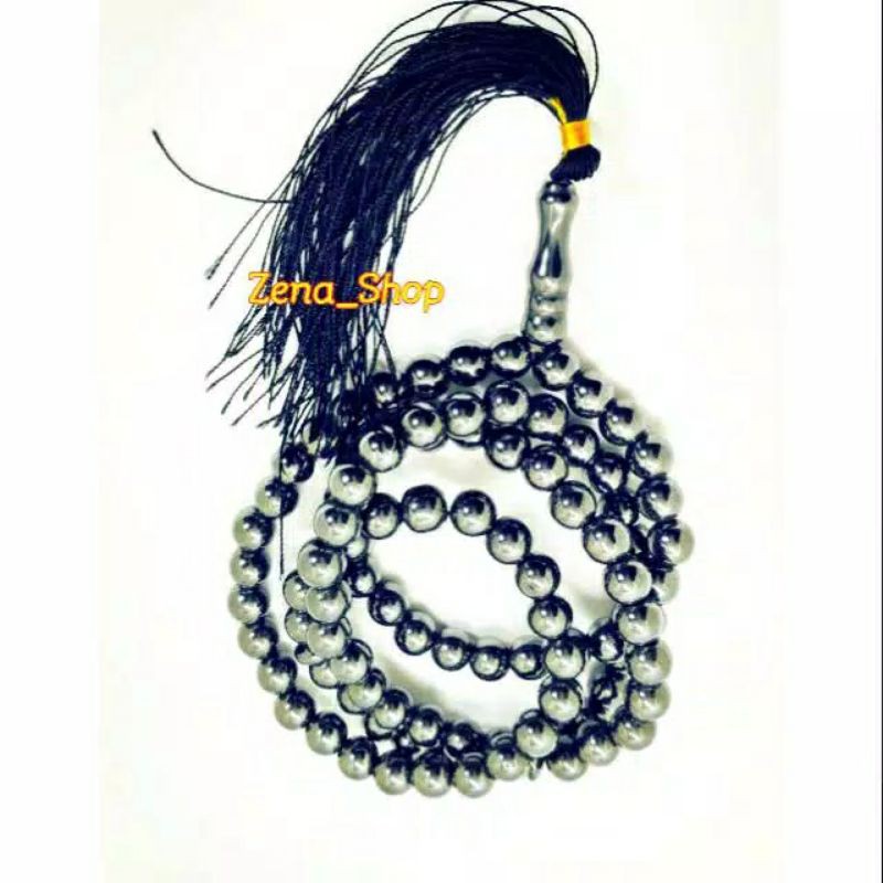 Tasbih Batu Blustin Hematite Non Magnet 99 butir