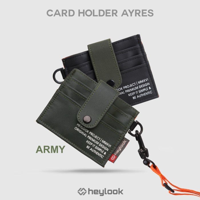 DOMPET PRIA CARD HOLDER WATERPROOF NECK BAG AYRES HEYLOOK Kartu Koin
