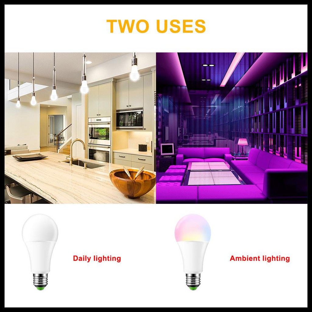 BONDA Lampu Bohlam RGB dengan Remote Control E27 10W - B5