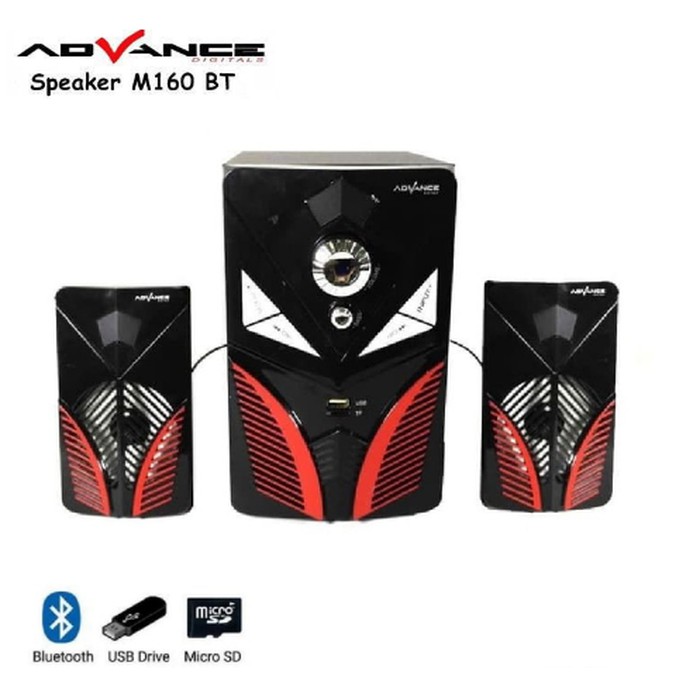 Murah Speaker Bluetooth Multimedia ADVANCE M160BT Subwoofer System Super Bas Terjamin