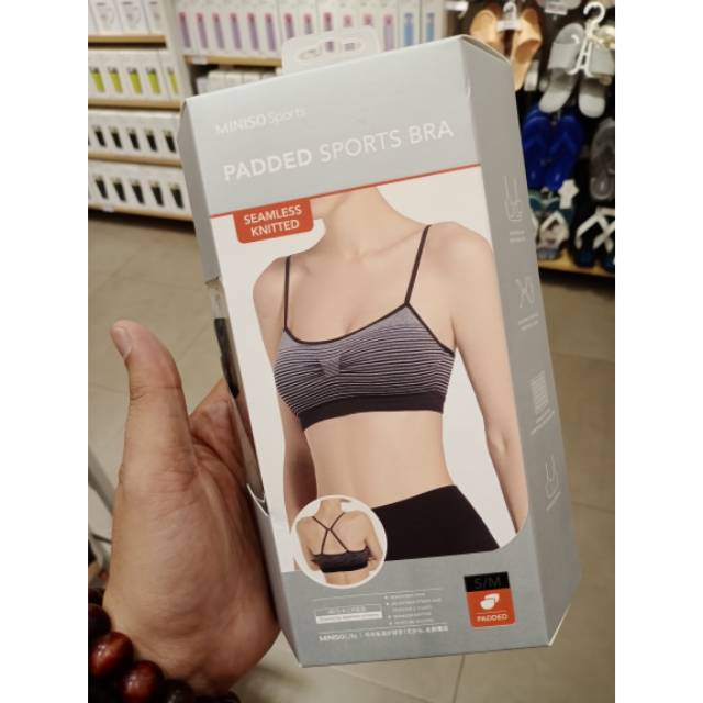 miniso padded sports bra