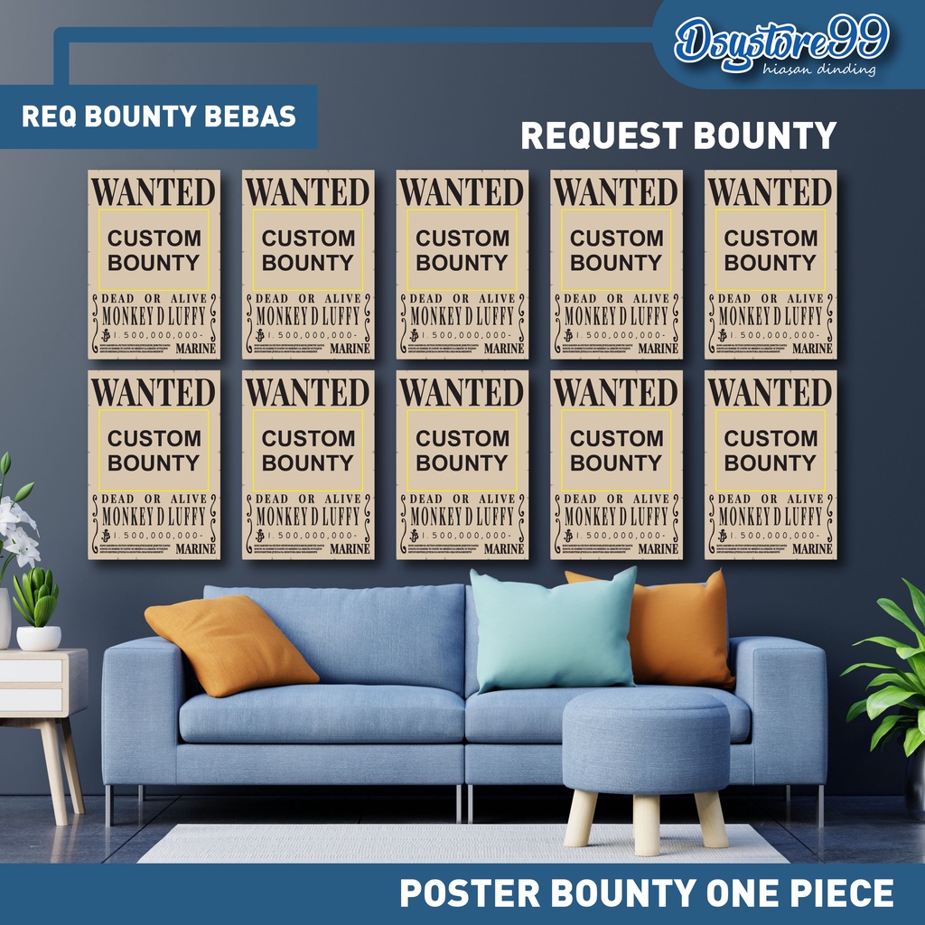 POSTER BOUNTY CUSTOM BOUNTY SENDIRI