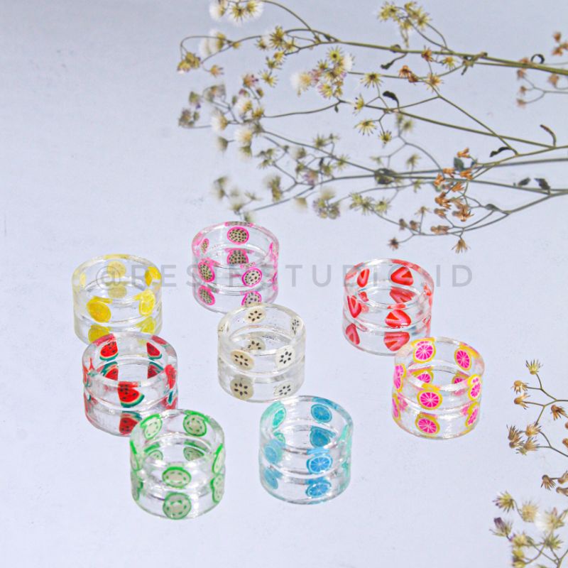 Cincin Korea Estetik - Aesthetic Resin Ring Korean Style "Darcy"