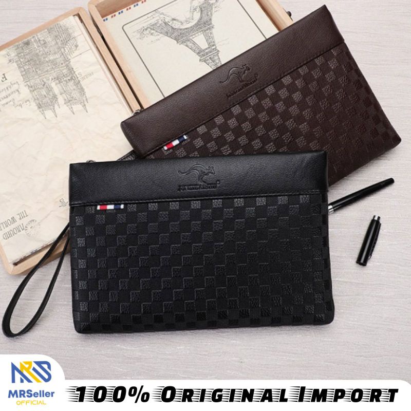 JUNZIDAISHU Dompet Clutch Handbag Pria Wanita Kulit Kotak Premium Import 1001