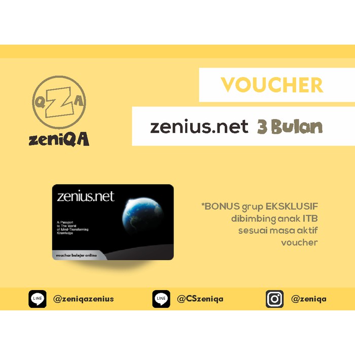Voucher Zenius Net 3 Bulan Shopee Indonesia