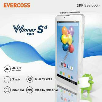 EVERCOSS U70 WINNER TAB S4 4G LTE 8GB RAM 1GB GARANSI 1 TAHUN