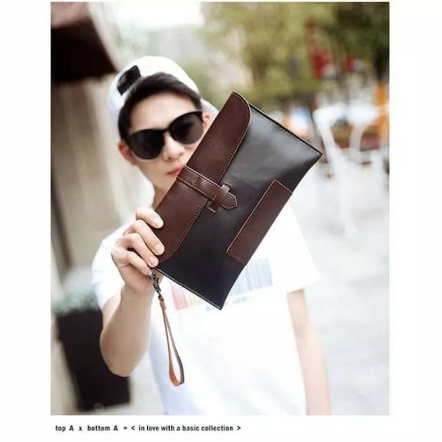 Tas Clutch Gaya Retro Tas Tangan Pria dan Wanita 26x16x1 cm