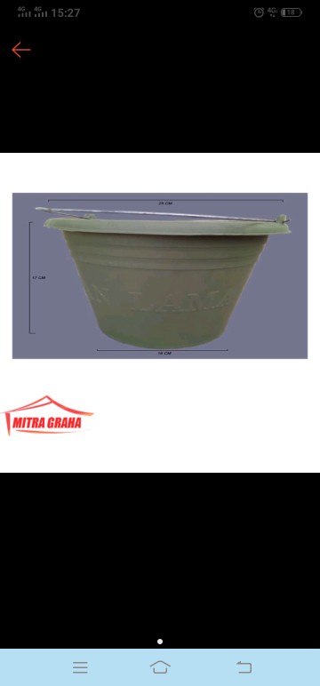 Ember Plastik Hijau | Ember Cor Anti Pecah | Ember Bangunan Kecil Mgj