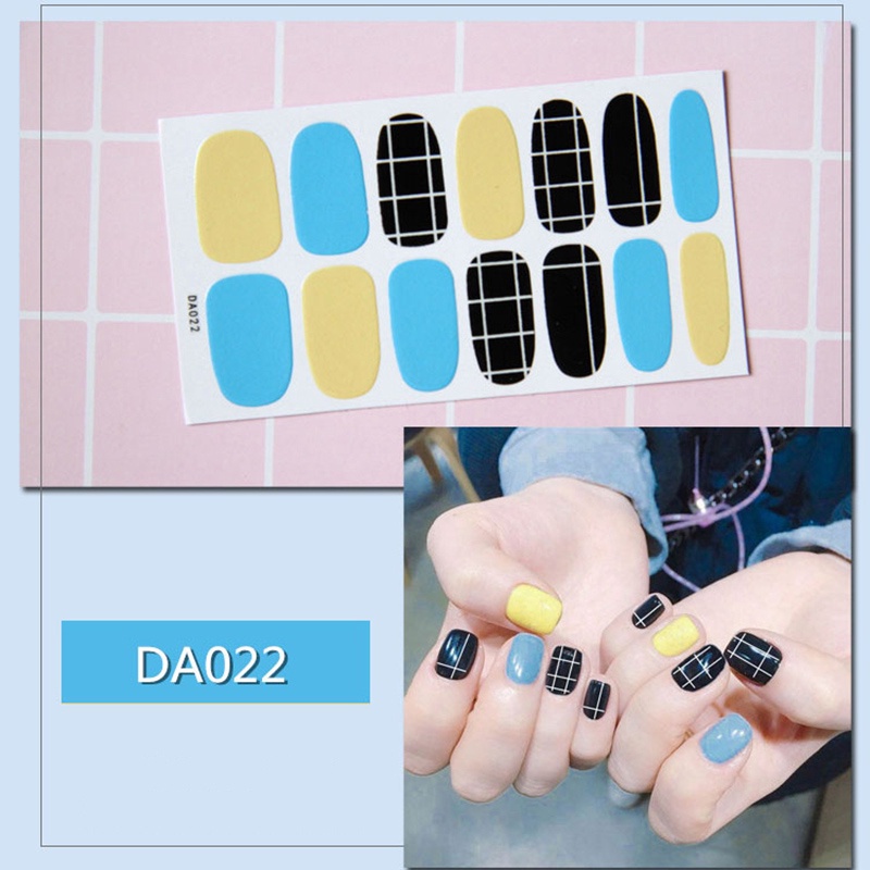 Da021-040 14 Pcs / Lembar Stiker Kuku Palsu 3d Bronzing Untuk Nail Art Diy