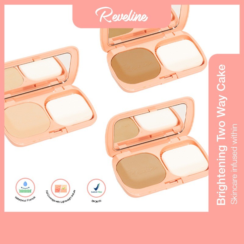 ★ BB ★ REVELINE Brightening Two Way Cake - Bedak Padat