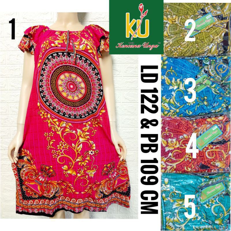 Batik Kencana Ungu Label Hijau Daster Tangan Pendek Kode Ashanty