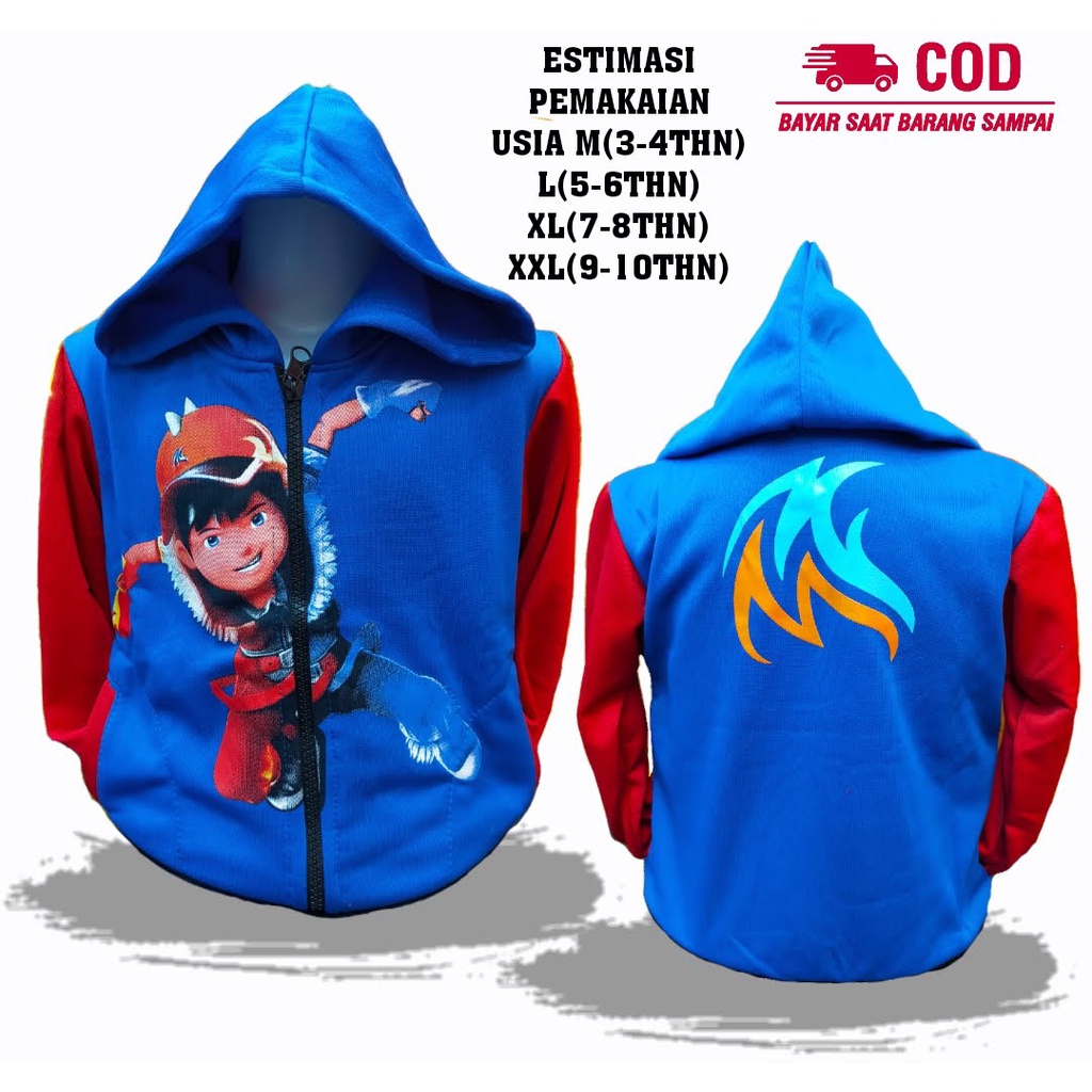 Jaket Hoodie Anak Laki Laki Sweater Hoodie Anak Laki Laki Jaket Anak Laki Laki Karakter Boboiboy Umu