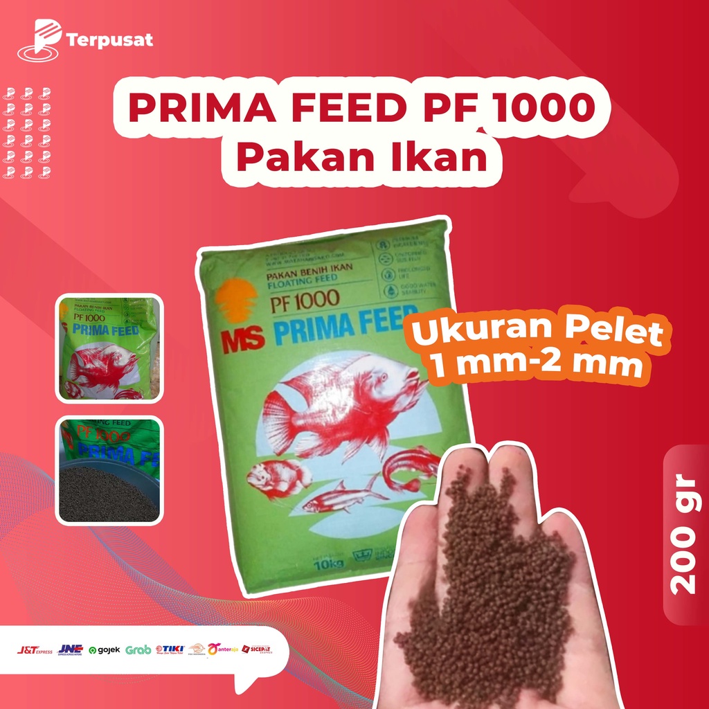 Per 200 Gram PRIMA FEED PF 1000 Makanan ikan Pakan Ikan Pelet ikan