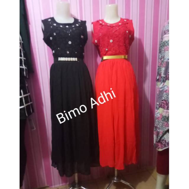 Dress brokat import premium