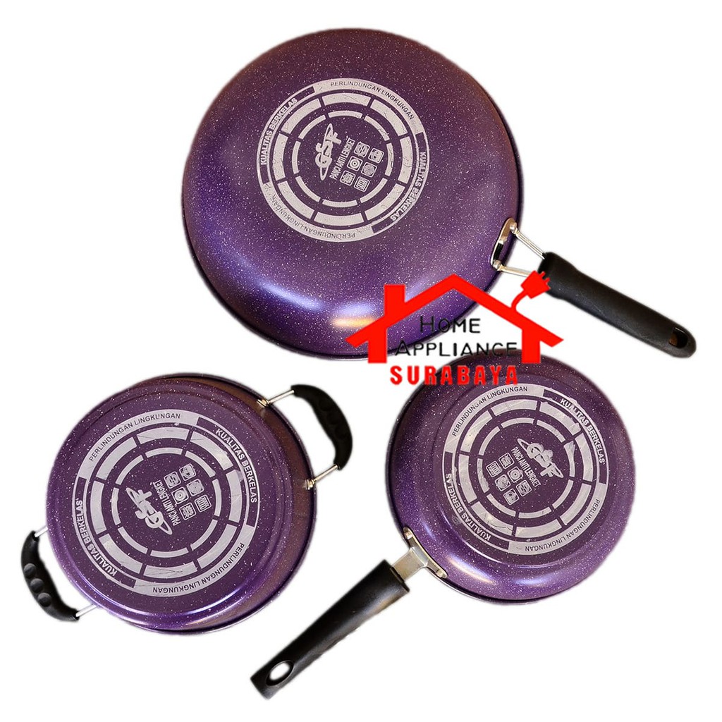 Panci Wajan Set Penggorengan Non Stick Anti Lengket 4 PCS GSF G-2429 / G2429 / G 2429