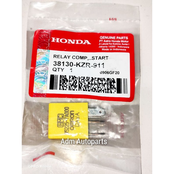 Relay Kaki 5 Lima Switch Stater Bendik Vario 125 fi old-Vario 125 led-150 (38130-KZR 911) Ori
