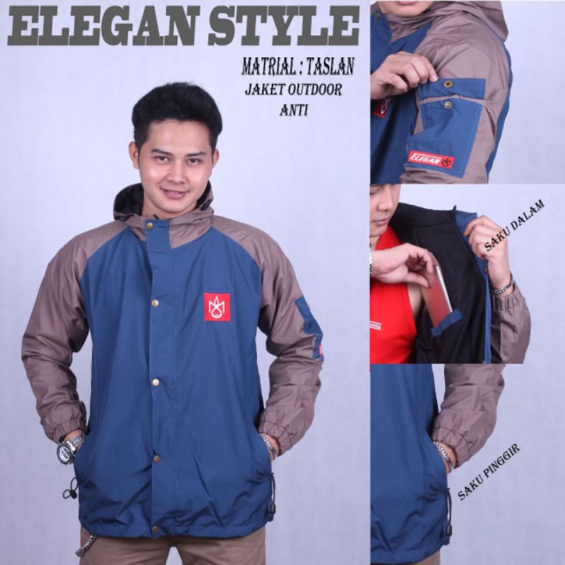 JAKET PARASUT PRIA TASLAN KOMBI/JAKET PARASUT PRIA ANTI AIR / JAKET PARASUT KOMBI ANTI AIR TERLARIS/