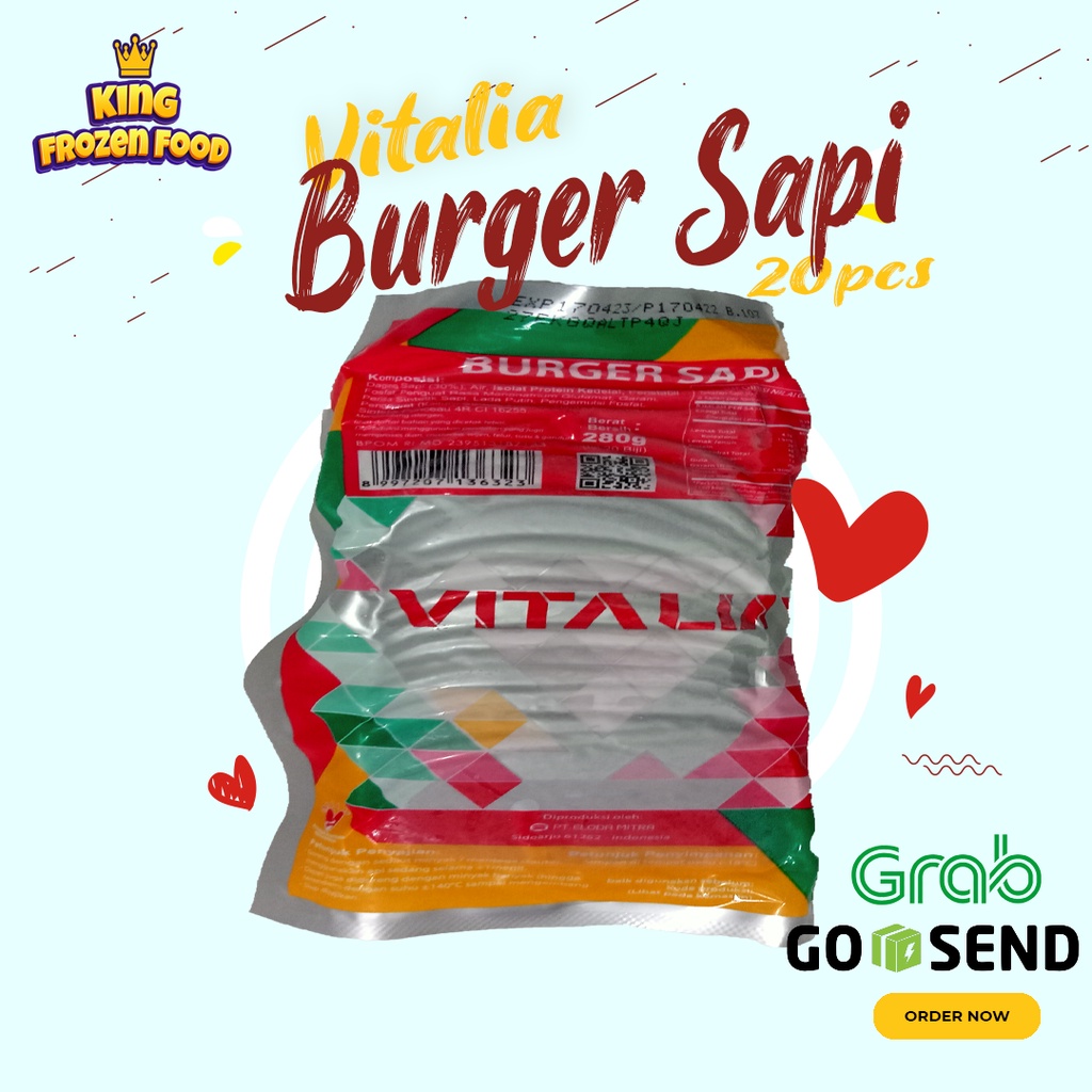 Vitalia Burger Sapi Isi 20 pcs