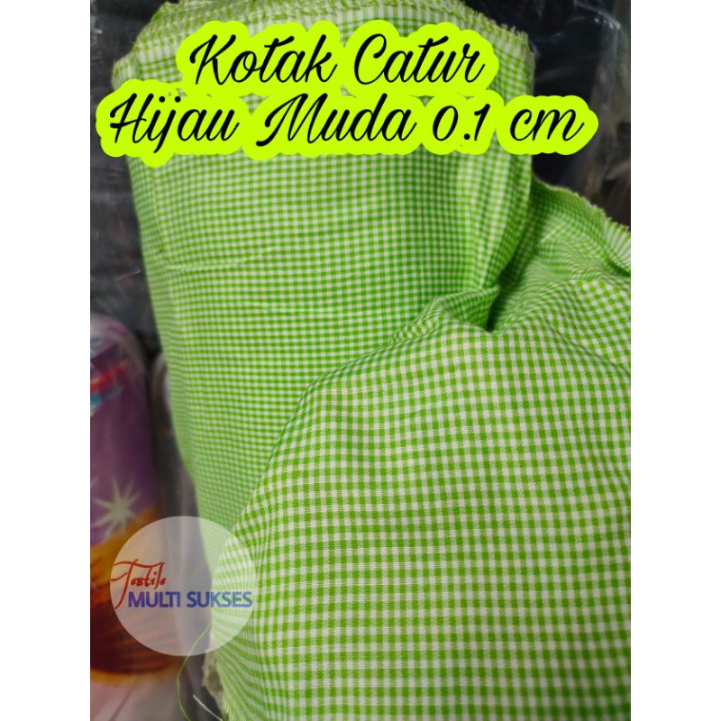 

bahan kain kotak katun yarndyed yandet catur hijau muda kecil 0.1cm yard gulungan kotak kecil murah